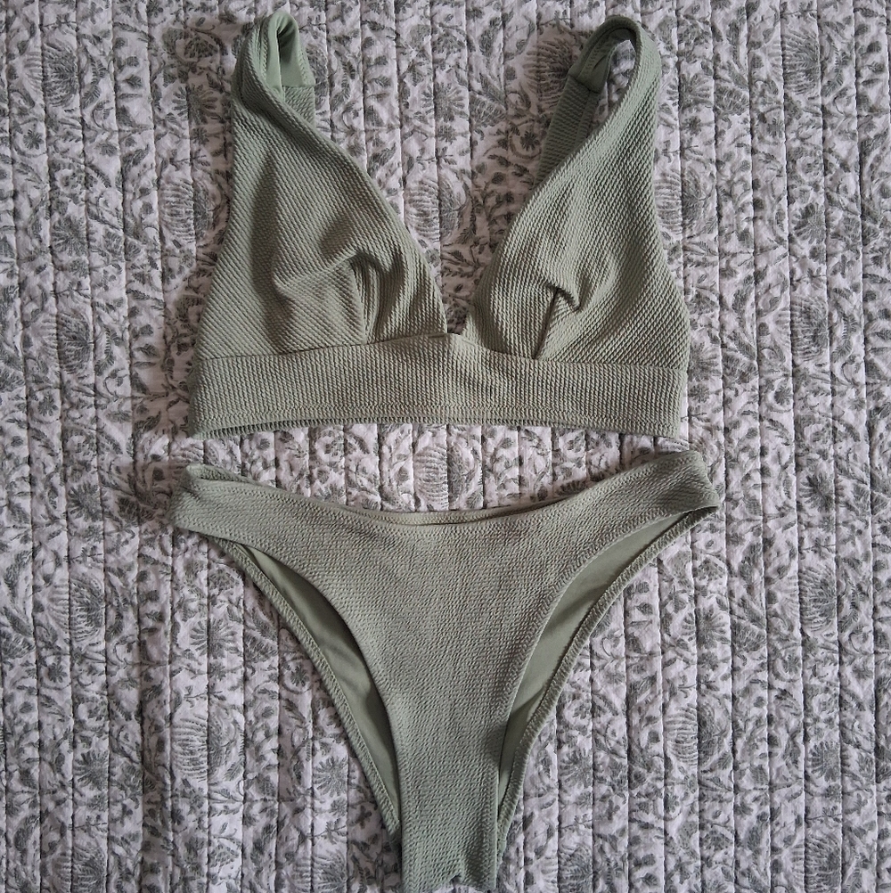 H&M Sage Green Bikini Set